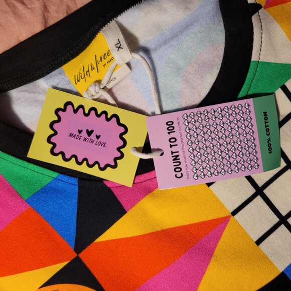 Wild & Pree Kaliedo Quilt  XL- 100% Cotton Sweatshirt - Picture 7 of 9
